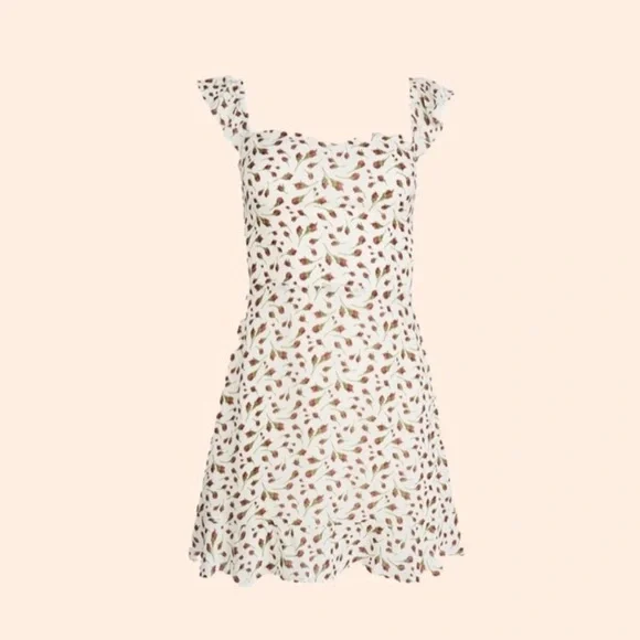 Reformation Binx Dress Mini Dress in Rosebud